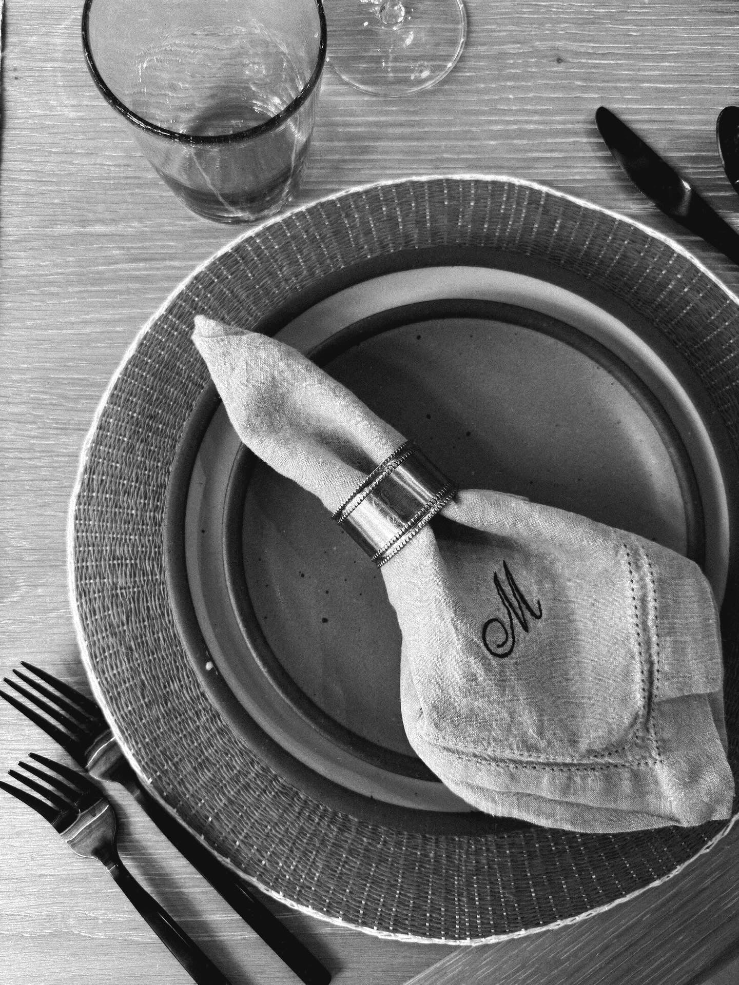 the K & M on my napkins